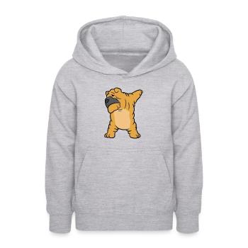 Chinese Shar Pei Dog Kids Dabbing Shar Pei Dog - Teenager Hoodie - Hellgrau meliert - Vorne - AI Model Teenager Male dark (155cm)