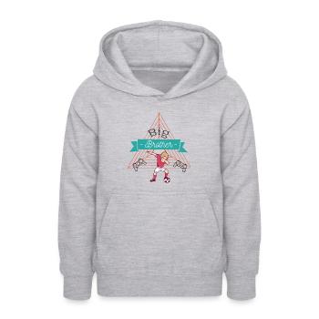 Big Brother - Teenager Hoodie - Hellgrau meliert - Vorne - AI Model Teenager Male dark (155cm)