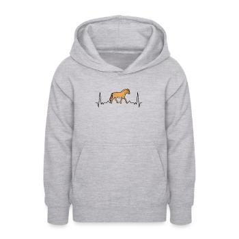 Fjordpferd Herzschlag Norweger Pferd Fjord Pferd - Teenager Hoodie - Hellgrau meliert - Vorne - AI Model Teenager Male dark (155cm)