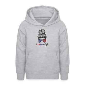Au Pair Amerika USA Auslandsjahr #Aupairlife - Teenager Hoodie - Hellgrau meliert - Vorne - AI Model Teenager Male dark (155cm)