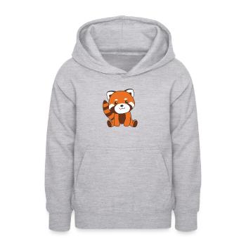 Panda roux animaux mignons pour enfants Kawaii - Sweat à capuche Ado - gris clair chiné - Devant - AI Model Teenager Male dark (155cm)