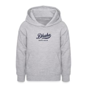 Retro Bangladesh City - Vintage Dhaka - Teen Hoodie - light heather grey - Front - AI Model Teenager Male dark (155cm)