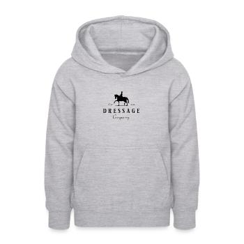 Dressurpferd - Pferdedressur Dressur - Teenager Hoodie - Hellgrau meliert - Vorne - AI Model Teenager Male dark (155cm)