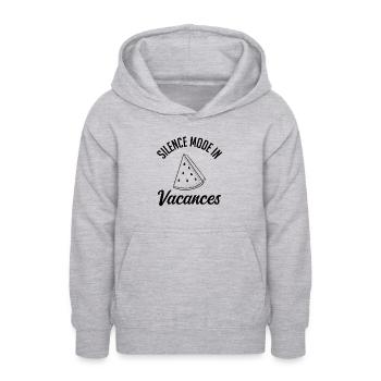 silence mode in vacancy. - Teen Hoodie - light heather grey - Front - AI Model Teenager Male dark (155cm)