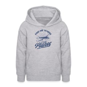 Flugzeug Pilot Flugzeuge Flugzeug Landung Geschenk - Teenager Hoodie - Hellgrau meliert - Vorne - AI Model Teenager Male dark (155cm)