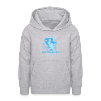 Dolphin Dolphin Lover Animal Dolphins Gift - Teen Hoodie - light heather grey - Front - AI Model Teenager Male dark (155cm)