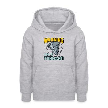 Tornado - Teenager Hoodie - Hellgrau meliert - Vorne - AI Model Teenager Male dark (155cm)