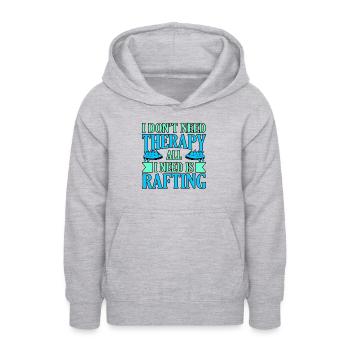 Koskenlaskun hoito - Nuorten huppari - meleerattu vaaleanharmaa - Edestä - AI Model Teenager Male dark (155cm)