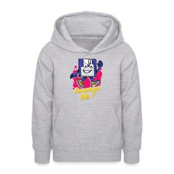 Programmierer Retro-diskette Floppy disc - Teenager Hoodie - Hellgrau meliert - Vorne - AI Model Teenager Male dark (155cm)