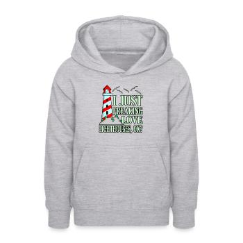 Phare - Sweat à capuche Ado - gris clair chiné - Devant - AI Model Teenager Male dark (155cm)
