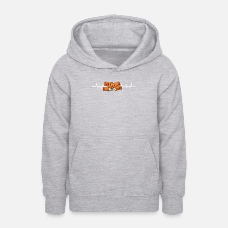 Mozzarella Sticks Heartbeat - Sweat à capuche Ado - gris clair chiné