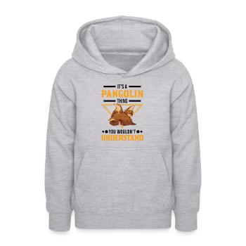Pangolin Ding Schuppentier - Teenager Hoodie - Hellgrau meliert - Vorne - AI Model Teenager Male dark (155cm)