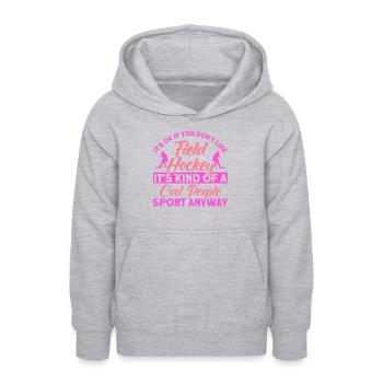 Mannschaftssport Feldhockey Feldhockey Spiel Gesch - Teenager Hoodie - Hellgrau meliert - Vorne - AI Model Teenager Male dark (155cm)