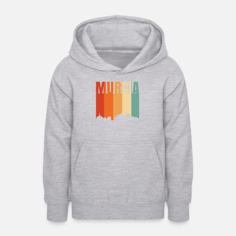 Murcie Espagne Skyline - Sweat à capuche Ado - gris clair chiné