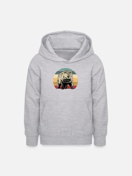 Wombat - Teenager Hoodie - Hellgrau meliert