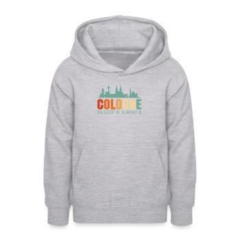 Cologne - Sweat à capuche Ado - gris clair chiné - Devant - AI Model Teenager Male dark (155cm)