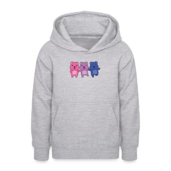 Bi Flag Pride LGBTQ Quokka - Teen Hoodie - light heather grey - Front - AI Model Teenager Male dark (155cm)