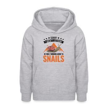 Schnecke Geschenk Weinbergschnecke - Teenager Hoodie - Hellgrau meliert - Vorne - AI Model Teenager Male dark (155cm)