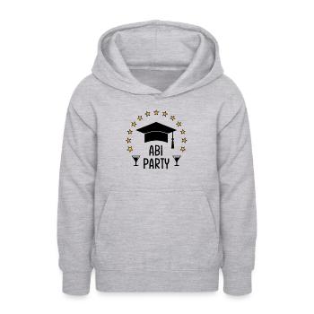 Abi Party Schulabschluss Bestanden Abitur Hut - Teenager Hoodie - Hellgrau meliert - Vorne - AI Model Teenager Male dark (155cm)