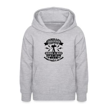 Être caméraman caméraman cadreurs - Sweat à capuche Ado - gris clair chiné - Devant - AI Model Teenager Male dark (155cm)