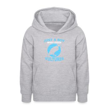 Vulture - Teen Hoodie - light heather grey - Front - AI Model Teenager Male dark (155cm)
