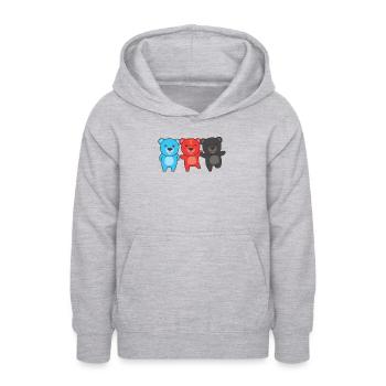 Polyamory Flag Gay Pride LGBTQ Bear - Teen Hoodie - light heather grey - Front - AI Model Teenager Male dark (155cm)
