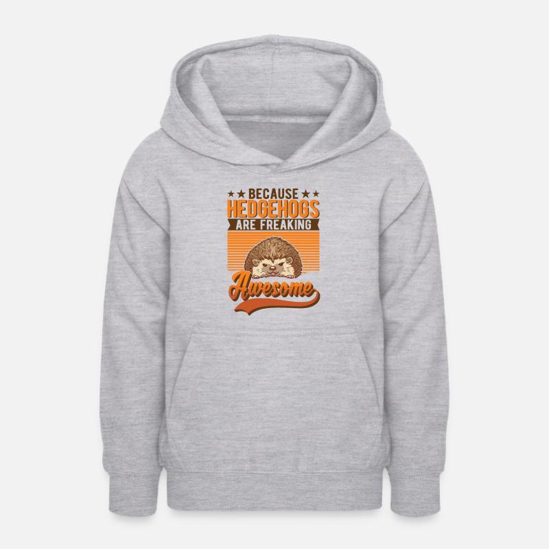Amoureux des hérissons - Sweat à capuche Ado - gris clair chiné