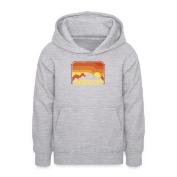 Oregon - Teenager Hoodie - Hellgrau meliert - Vorne - AI Model Teenager Male dark (155cm)