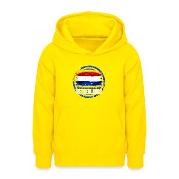 Pays-Bas - Sweat à capuche Ado - jaune - Devant - AI Model Teenager Male dark (155cm)