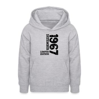 1967 Dezember Limited Edition 56. Geburtstag Deko - Teenager Hoodie - Hellgrau meliert - Vorne - AI Model Teenager Male dark (155cm)