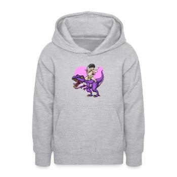 Cupid Armor T Rex Heart Valentinstag Cupid Rex - Teenager Hoodie - Hellgrau meliert - Vorne - AI Model Teenager Male dark (155cm)