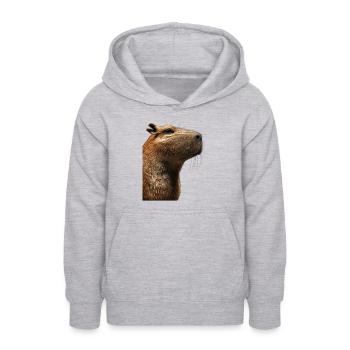 Wasserschwein - Teenager Hoodie - Hellgrau meliert - Vorne - AI Model Teenager Male dark (155cm)