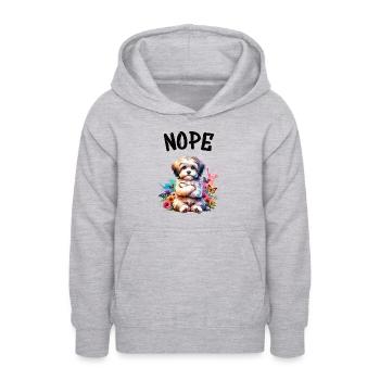 Drôle de dicton havanais non pour les amoureux des chiens - Sweat à capuche Ado - gris clair chiné - Devant - AI Model Teenager Male dark (155cm)