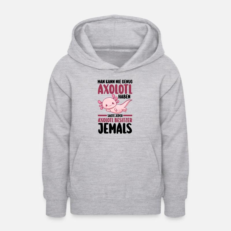 Axolotl - Sweat à capuche Ado - gris clair chiné