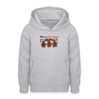 Okapi Christmas Winter Animals Okapi - Teen Hoodie - light heather grey - Front - AI Model Teenager Male dark (155cm)