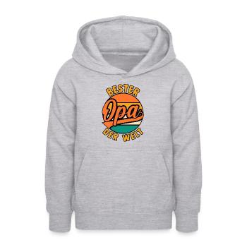 Großvater Beste Opa - Teenager Hoodie - Hellgrau meliert - Vorne - AI Model Teenager Male dark (155cm)