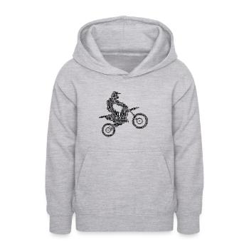 Motocross - Teenager Hoodie - Hellgrau meliert - Vorne - AI Model Teenager Male dark (155cm)