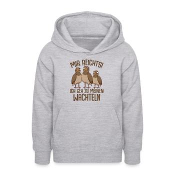 Wachtel - Teenager Hoodie - Hellgrau meliert - Vorne - AI Model Teenager Male dark (155cm)