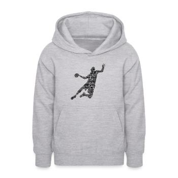 Handball - Teenager Hoodie - Hellgrau meliert - Vorne - AI Model Teenager Male dark (155cm)