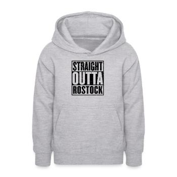 Direkt aus Rostock - Teenager Hoodie - Hellgrau meliert - Vorne - AI Model Teenager Male dark (155cm)