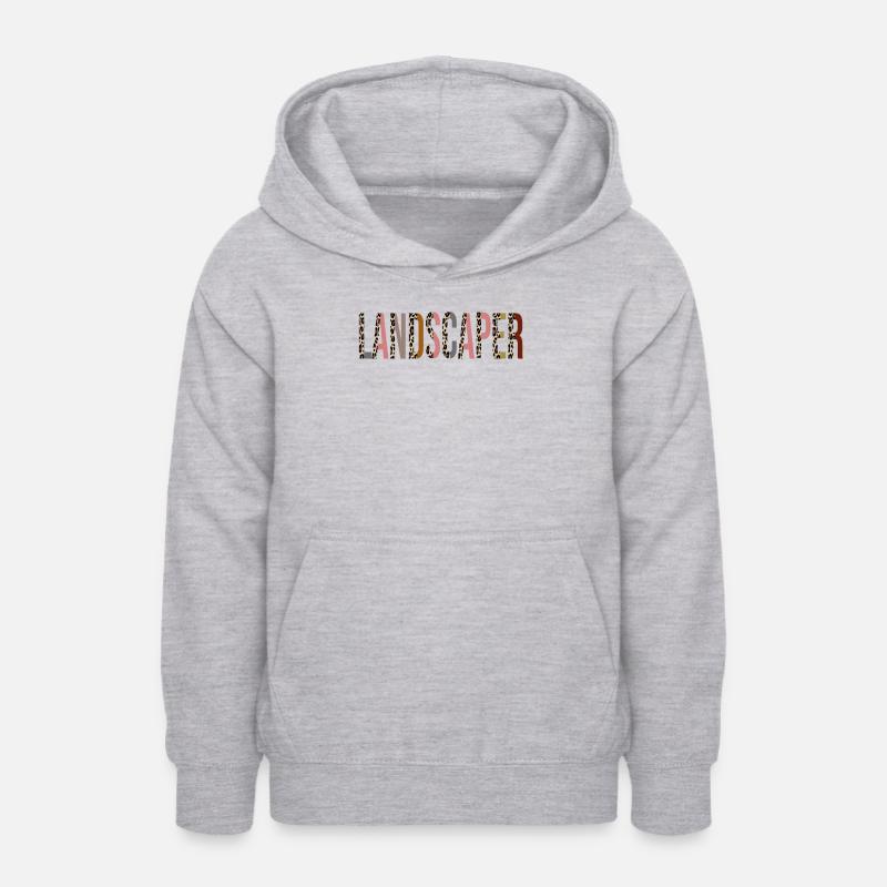 Paysagiste - Sweat à capuche Ado - gris clair chiné