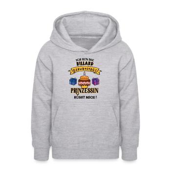 Billard Spielerin Geburtstag Billardspielerin Geb - Teenager Hoodie - Hellgrau meliert - Vorne - AI Model Teenager Male dark (155cm)