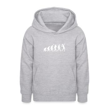Evolution Tennis - Joueurs de tennis - Sweat à capuche Ado - gris clair chiné - Devant - AI Model Teenager Male dark (155cm)