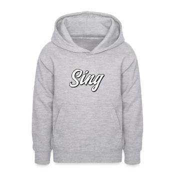 Singer - Teenager Hoodie - Hellgrau meliert - Vorne - AI Model Teenager Male dark (155cm)