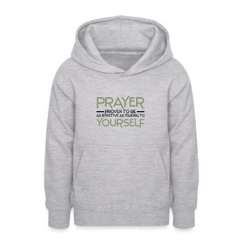 Atheismus - Teenager Hoodie - Hellgrau meliert - Vorne - AI Model Teenager Male dark (155cm)