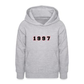 1997 Jahr Zahl - Teenager Hoodie - Hellgrau meliert - Vorne - AI Model Teenager Male dark (155cm)