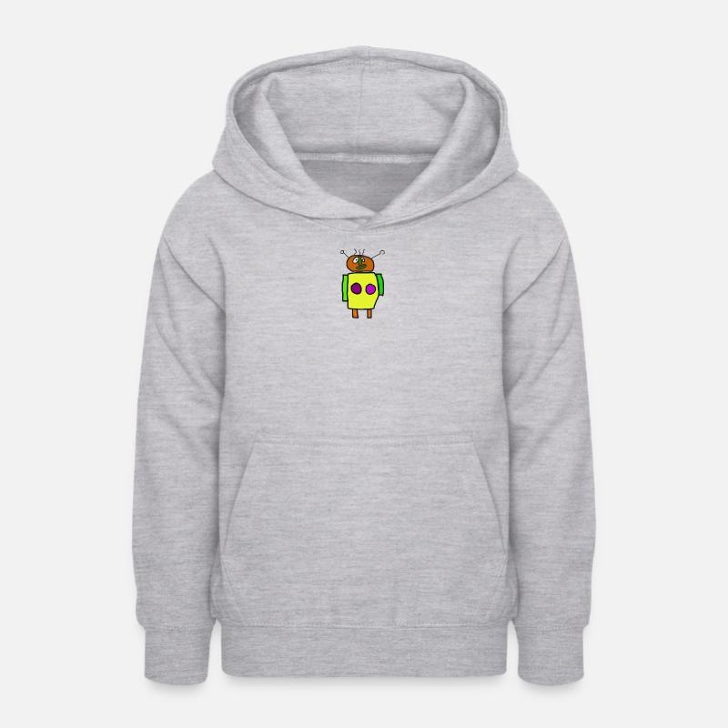 MIBOT - Sweat à capuche Ado - gris clair chiné