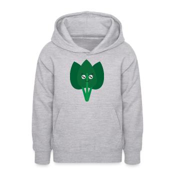 Spinach - Teen Hoodie - light heather grey - Front - AI Model Teenager Male dark (155cm)