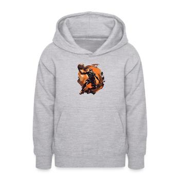 Basket Spieler - Teenager Hoodie - Hellgrau meliert - Vorne - AI Model Teenager Male dark (155cm)