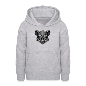 Maus - Teenager Hoodie - Hellgrau meliert - Vorne - AI Model Teenager Male dark (155cm)